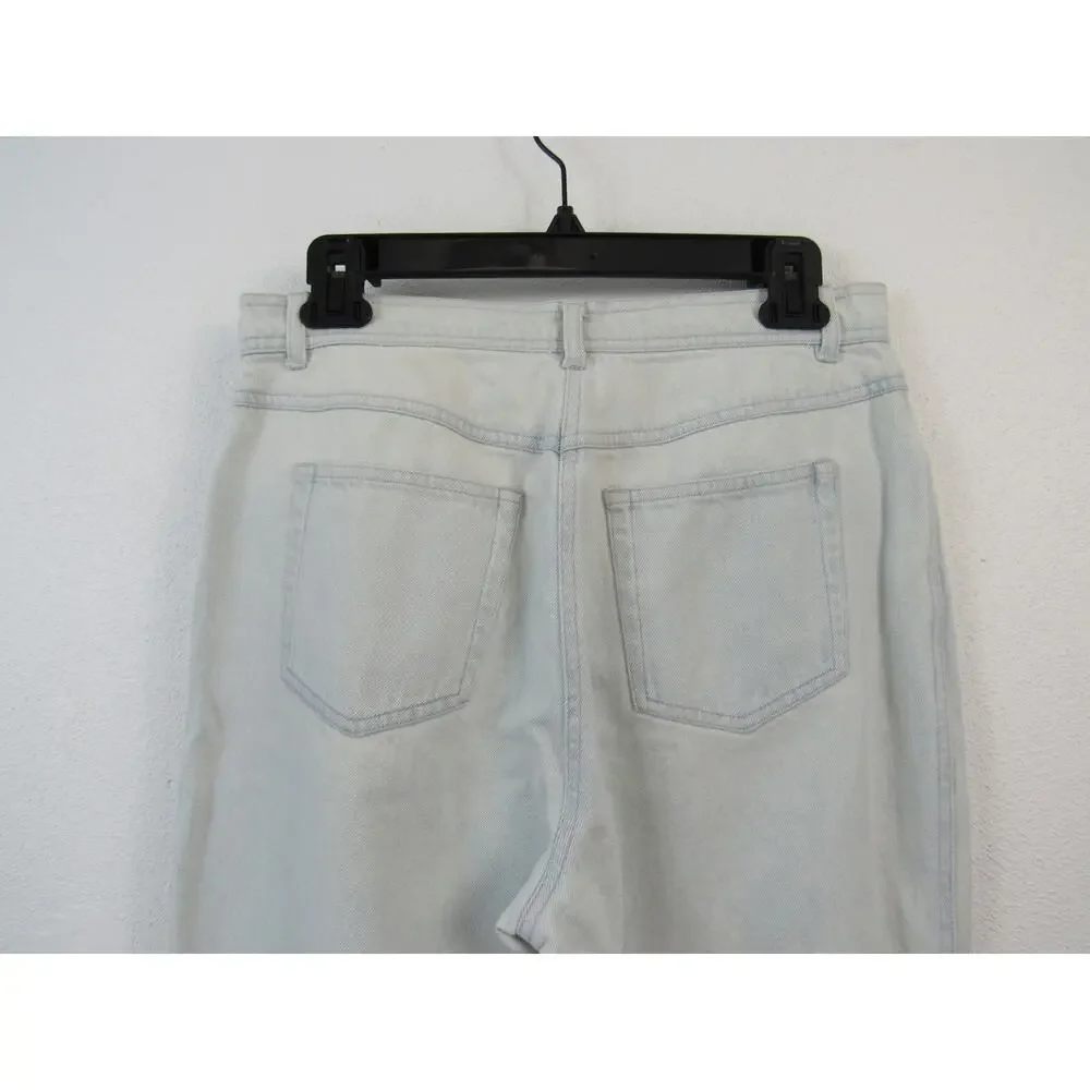 Together Size 10 Light Wash Denim Jeans Embroidered Butterflies Straight Leg